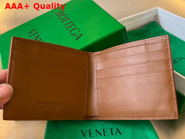 Bottega Veneta Cassette Bi Fold Wallet in Wood Leather Replica