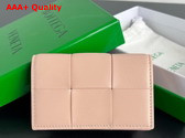 Bottega Veneta Cassette Business Card Case Lotus Intreccio Leather Replica