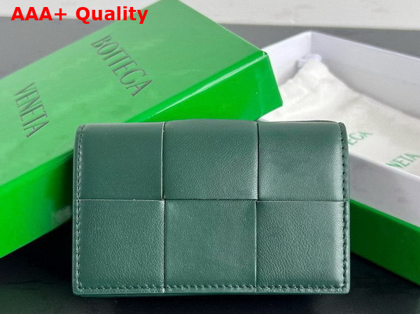 Bottega Veneta Cassette Business Card Case Raintree Intreccio Leather Replica