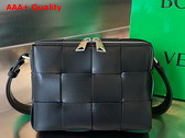 Bottega Veneta Cassette Camera Bag Black and Parakeet Calfskin Replica