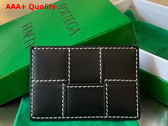 Bottega Veneta Cassette Card Case in Black Leather Replica