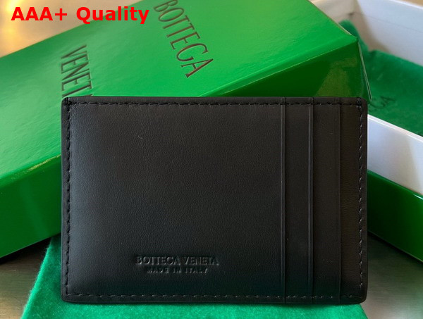 Bottega Veneta Cassette Card Case in Black Leather Replica