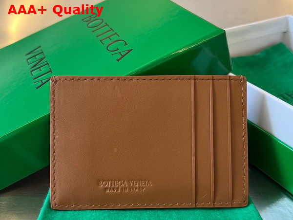 Bottega Veneta Cassette Card Case in Wood Leather Replica