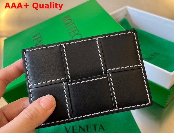 Bottega Veneta Cassette Card Case in Wood Leather Replica