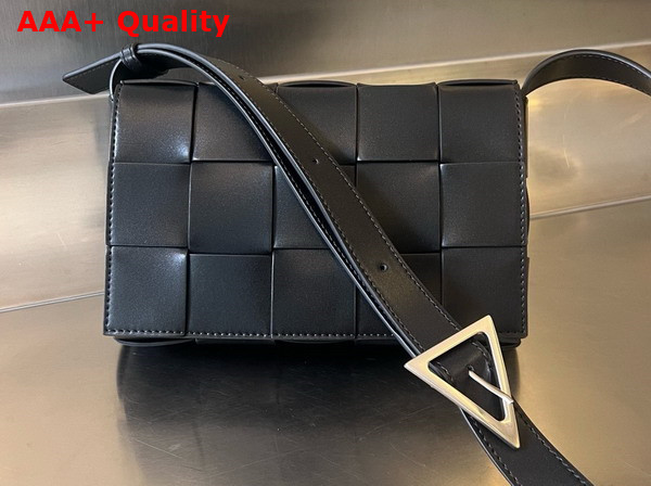 Bottega Veneta Cassette Cross Body Bag in Black Calfskin Replica