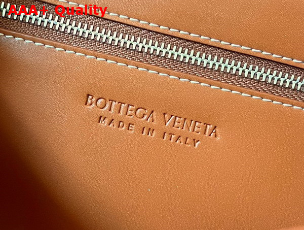 Bottega Veneta Cassette Cross Body Bag in Wood Soft Lambskin Leather Using Intreccio Craftsmanship Replica