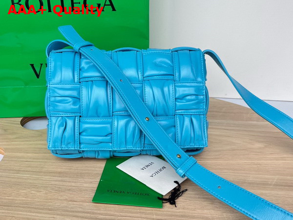 Bottega Veneta Cassette Porridge Foulard Intreccio Leather Cross Body Bag Replica