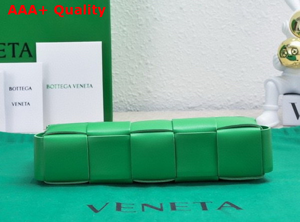 Bottega Veneta Cassette Pouch On Strap Parakeet Intreccio Leather Replica