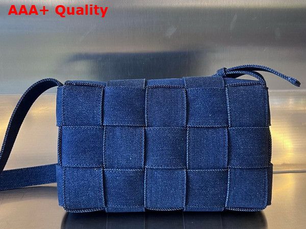 Bottega Veneta Cassette in Indigo Intreccio Denim Replica