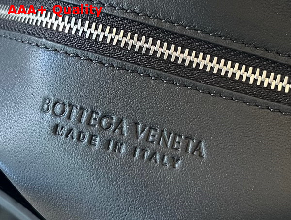 Bottega Veneta Cassette with Versatile Strap in Black Intreccio Leather Replica