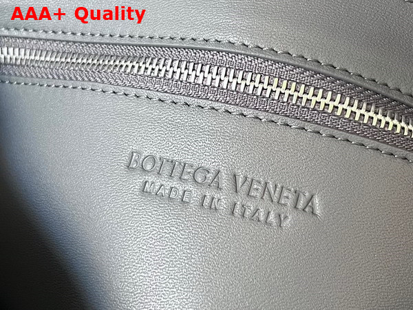 Bottega Veneta Cassette with Versatile Strap in Thunder Intreccio Leather Replica