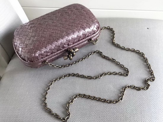 Bottega Veneta Chain Knot in Glazed Calf Leather Purple