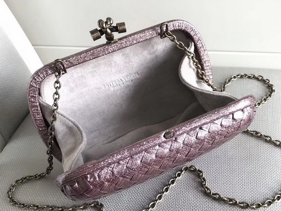 Bottega Veneta Chain Knot in Glazed Calf Leather Purple