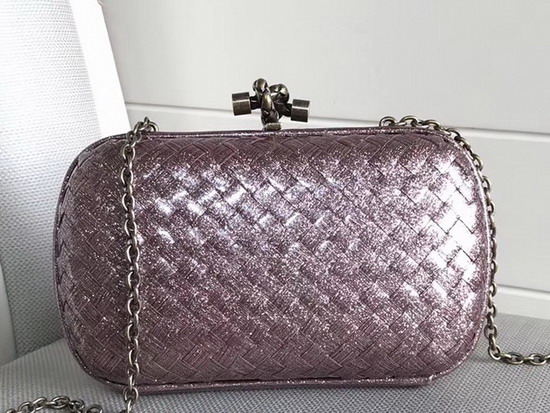 Bottega Veneta Chain Knot in Glazed Calf Leather Purple