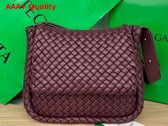 Bottega Veneta Cobble Shoulder Bag Bordeaux Lamb Skin Replica