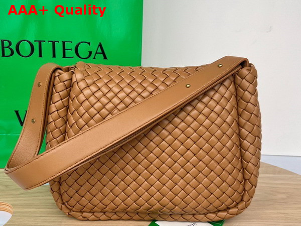 Bottega Veneta Cobble Shoulder Bag Caramel Lamb Skin Replica