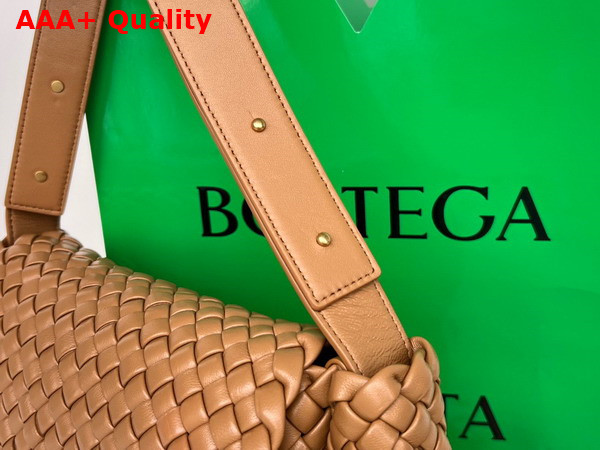 Bottega Veneta Cobble Shoulder Bag Caramel Lamb Skin Replica