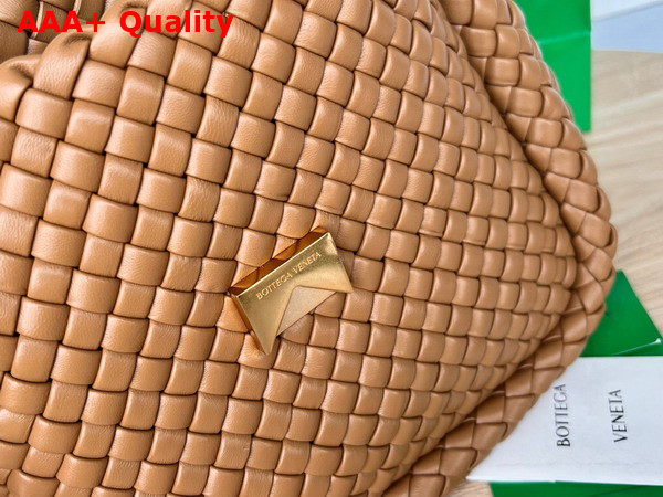 Bottega Veneta Cobble Shoulder Bag Caramel Lamb Skin Replica