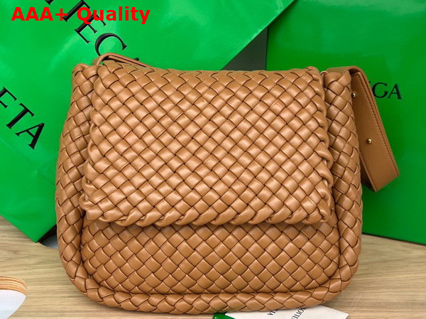 Bottega Veneta Cobble Shoulder Bag Caramel Lamb Skin Replica