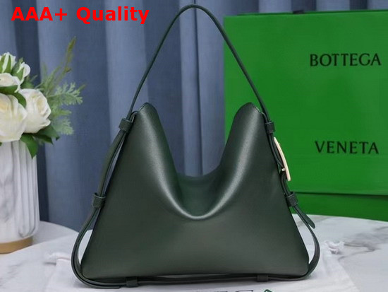 Bottega Veneta Cradle in Dark Moss Calfskin Replica