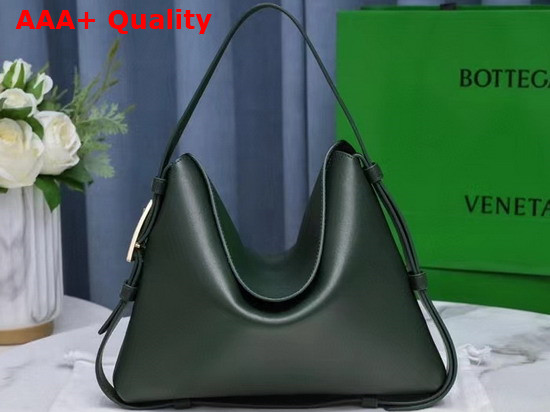 Bottega Veneta Cradle in Dark Moss Calfskin Replica