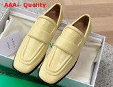 Bottega Veneta Crocodile Print Calf Leather Loafers in Butter Replica