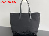 Bottega Veneta Crossroad Buckle Tote in Black Padded Nylon Replica