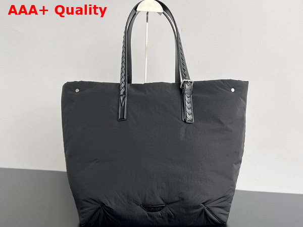 Bottega Veneta Crossroad Buckle Tote in Black Padded Nylon Replica