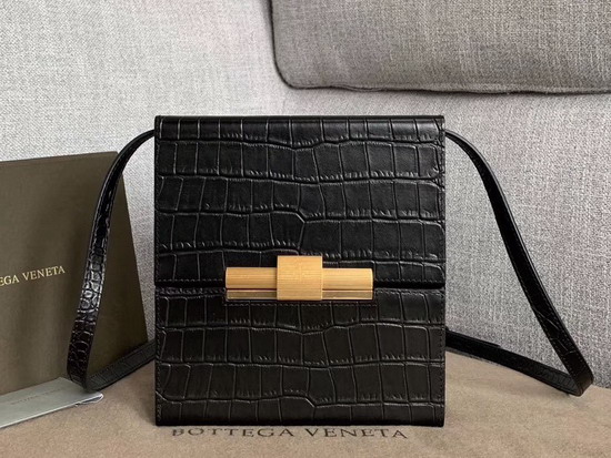 Bottega Veneta Daisey Bag in Nero Cocco Print Calfskin