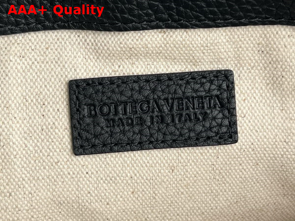 Bottega Veneta Diago Large Pouch in Black Grained Intreccio Leather Replica