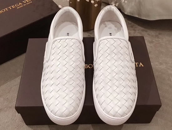 Bottega Veneta Dodger Sneaker in Bianco Intrecciato Nappa