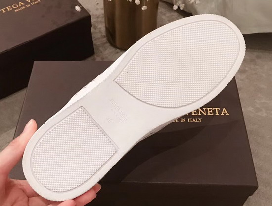 Bottega Veneta Dodger Sneaker in Bianco Intrecciato Nappa