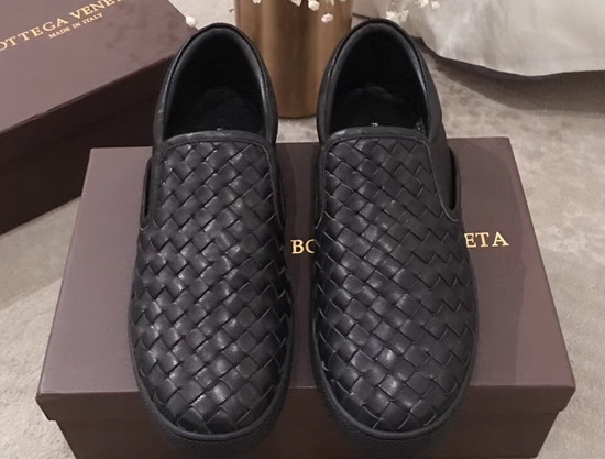 Bottega Veneta Dodger Sneaker in Nero Intrecciato Nappa