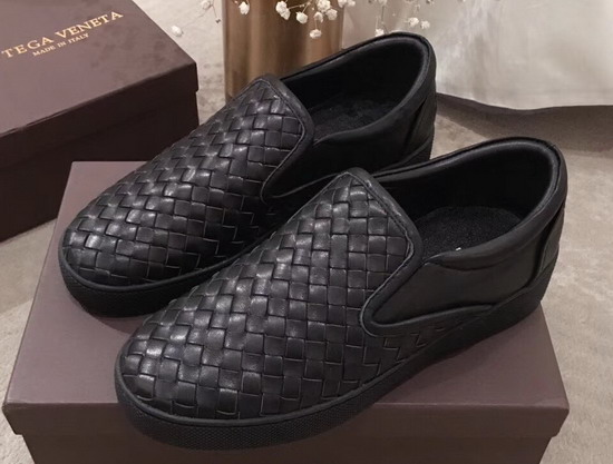 Bottega Veneta Dodger Sneaker in Nero Intrecciato Nappa