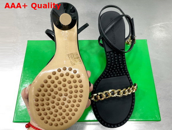 Bottega Veneta Dot Sandal in Black Lamb Skin Replica