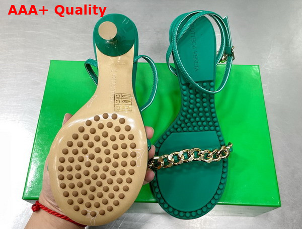 Bottega Veneta Dot Sandal in Green Lamb Skin Replica