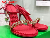 Bottega Veneta Dot Sandal in Red Lamb Skin Replica