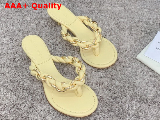 Bottega Veneta Dot Sandals Beige Lambskin Replica