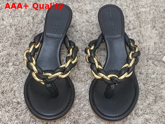 Bottega Veneta Dot Sandals Black Lambskin Replica