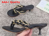 Bottega Veneta Dot Sandals Black Lambskin Replica