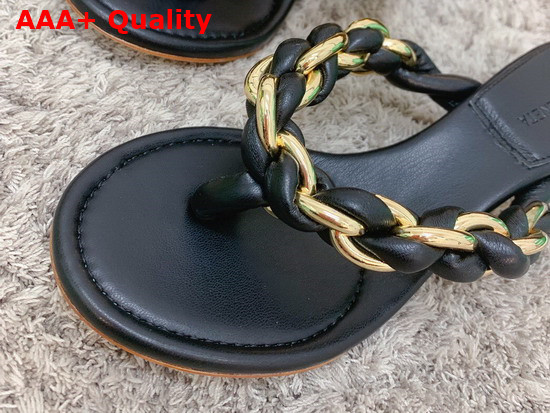 Bottega Veneta Dot Sandals Black Lambskin Replica