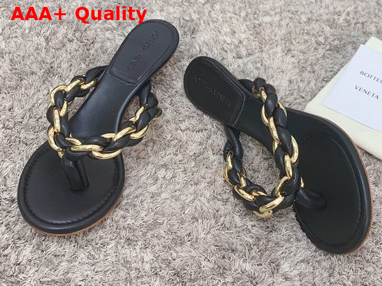 Bottega Veneta Dot Sandals Black Lambskin Replica