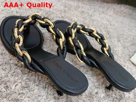 Bottega Veneta Dot Sandals Black Lambskin Replica