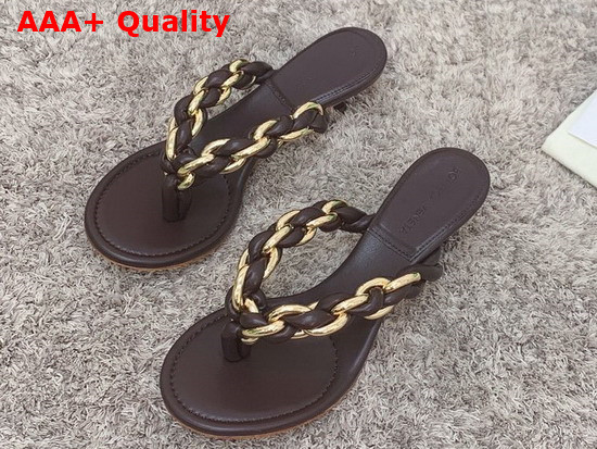 Bottega Veneta Dot Sandals Brown Lambskin Replica