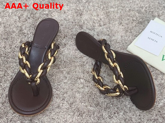 Bottega Veneta Dot Sandals Brown Lambskin Replica