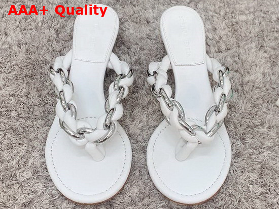 Bottega Veneta Dot Sandals White Lambskin Replica