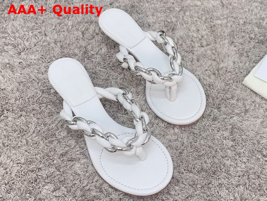 Bottega Veneta Dot Sandals White Lambskin Replica