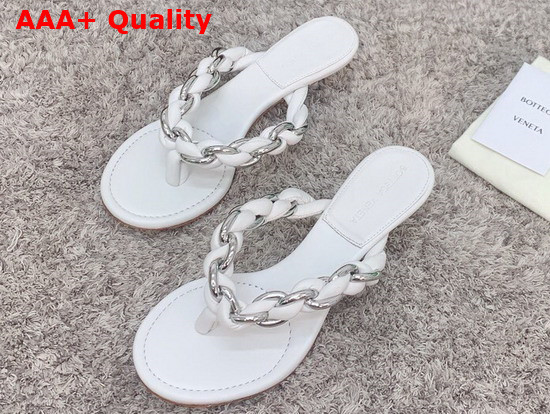 Bottega Veneta Dot Sandals White Lambskin Replica