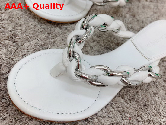 Bottega Veneta Dot Sandals White Lambskin Replica