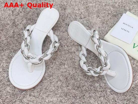 Bottega Veneta Dot Sandals White Lambskin Replica